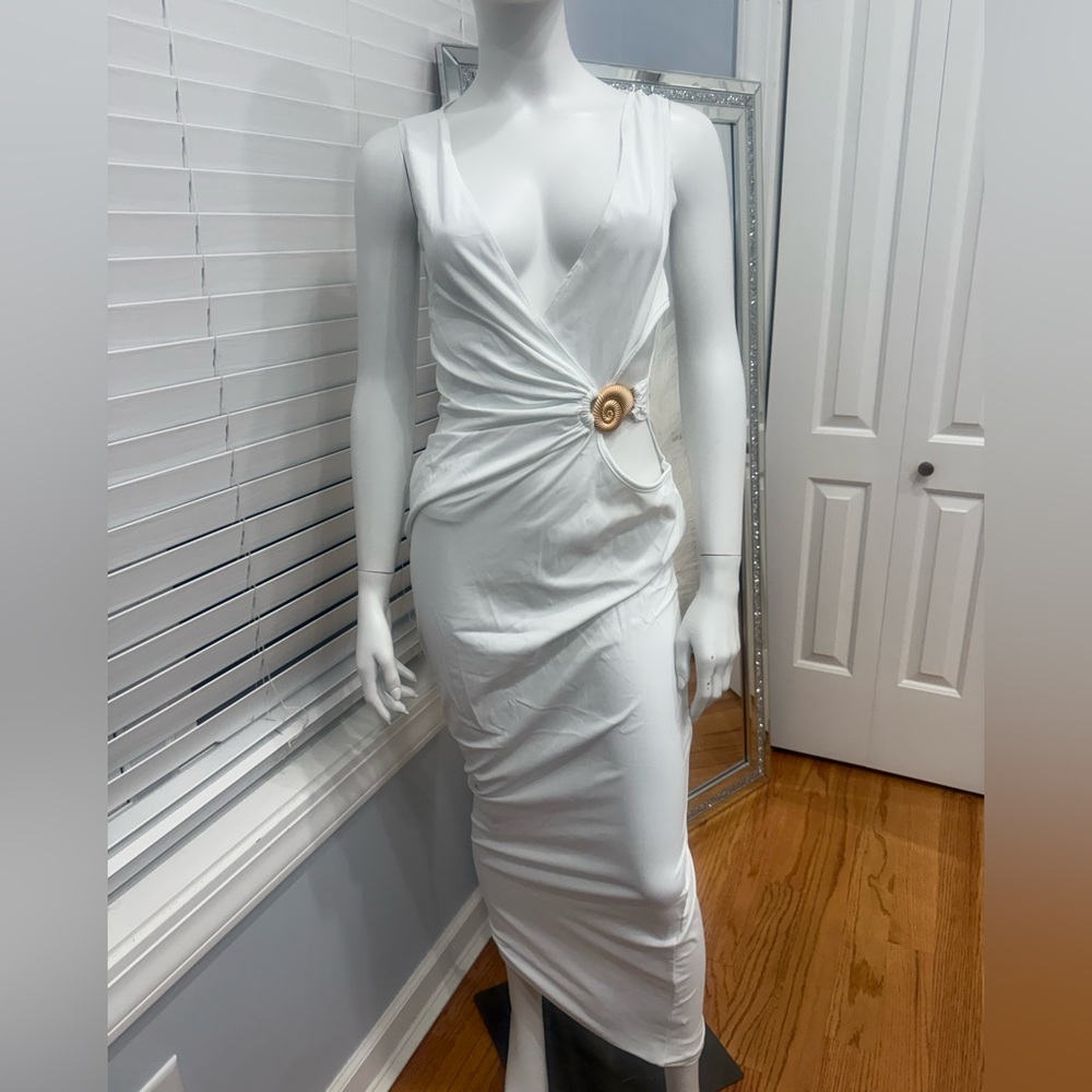 Missguided White Backless Dress